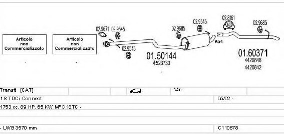 MTS C110678007765 Exhaust System